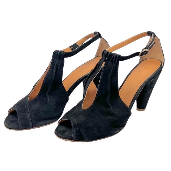 COCLICO Odalisk Suede Sling-Back Peep Toe Heels - Picture 1 of 9